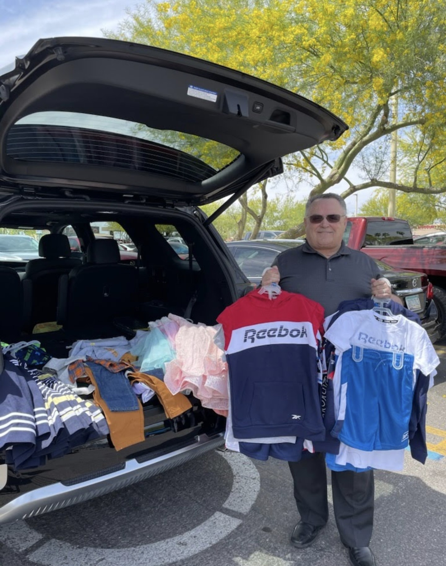 Clothing donations collected for the orphanage